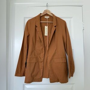 NWT Roolee linen rust camel brown blazer size small